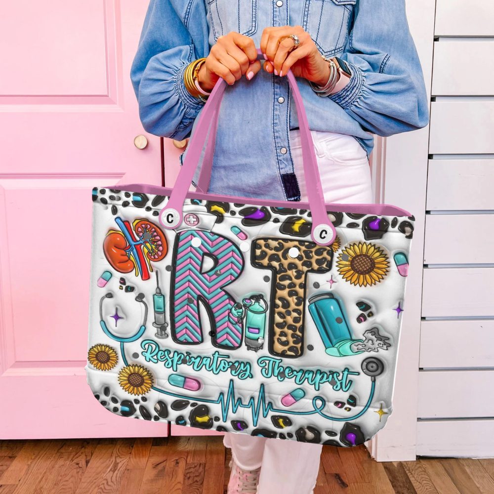 Bucket Tote Bag, Limited Edition Bogg Bag, Beach Bag Softy Therapist - Image 2