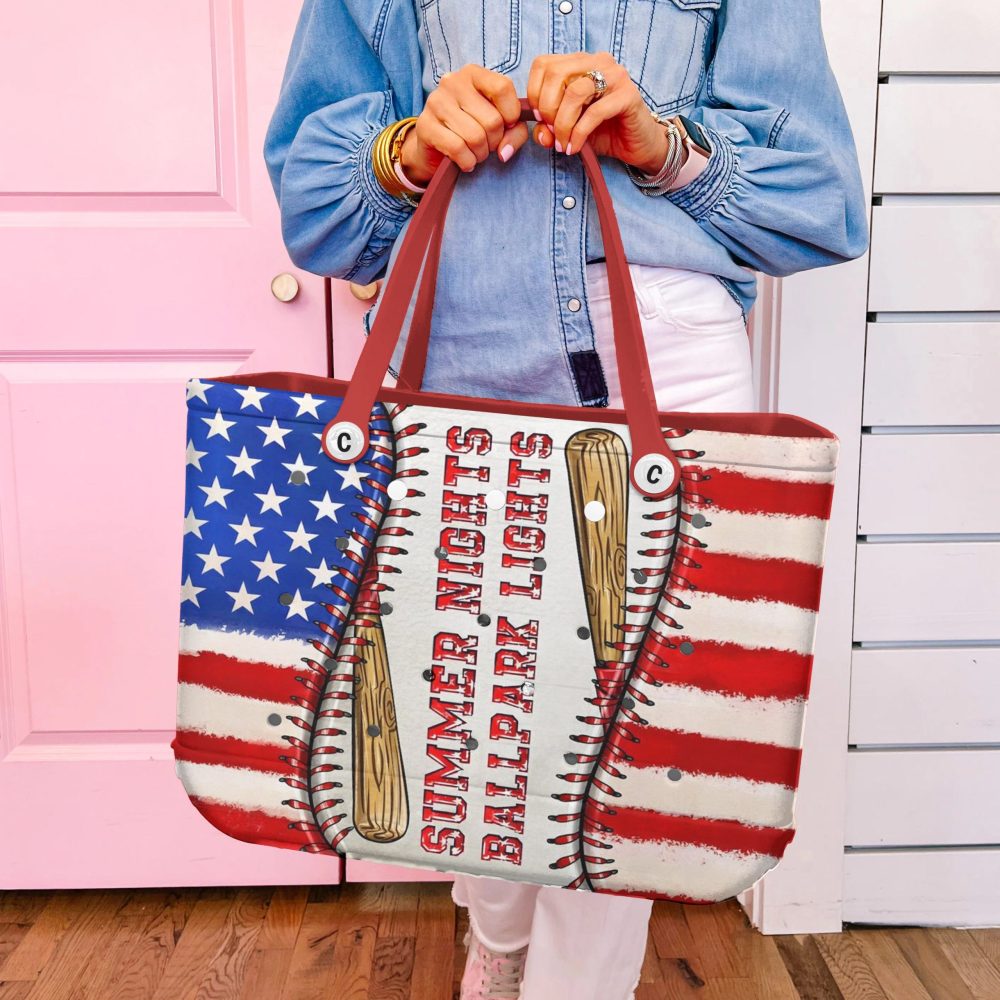 Bucket Tote Bag, Limited Edition Bogg Bag, Beach Bag Summer Nights Dugout - Image 5