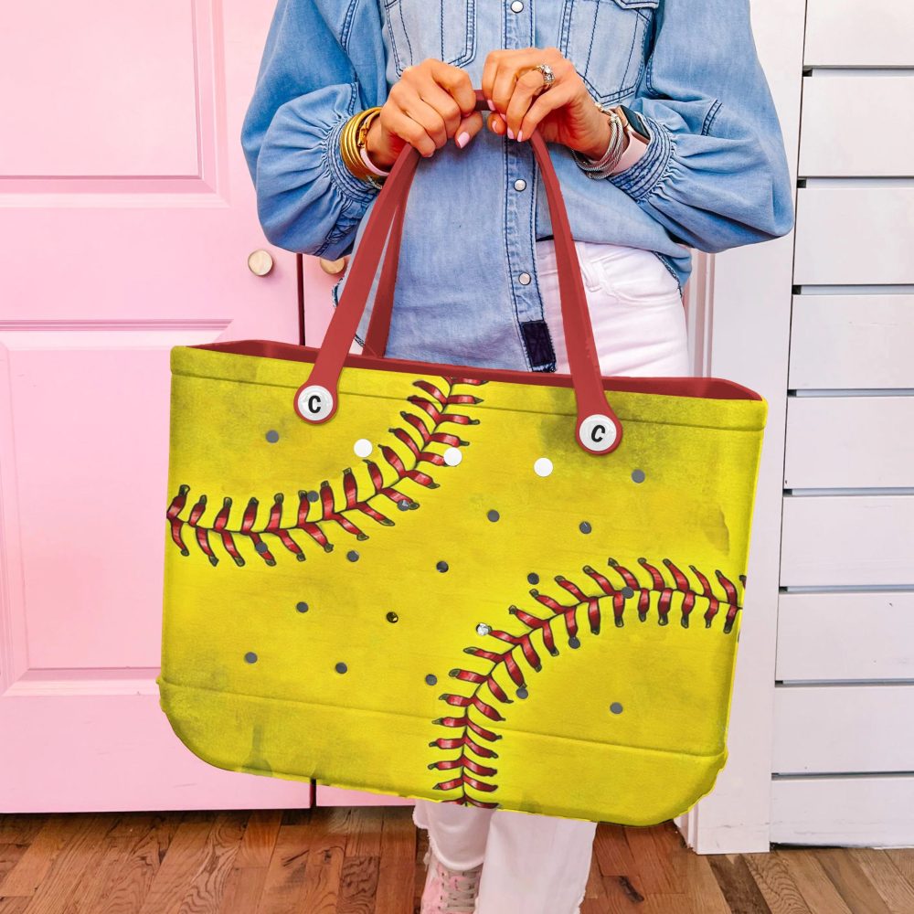 Stylish Softball-Themed Tote Bag - Durable, Spacious & Sporty Design For Everyday Use - Image 5