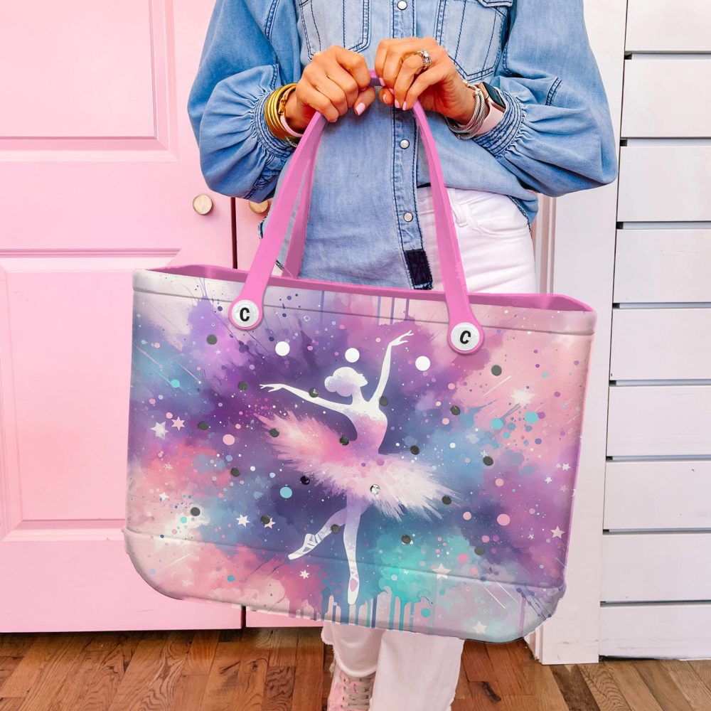 Colorful Ballet Dancer Tote Bag – Waterproof, Lightweight, Perfect For Dance Lovers - Image 2