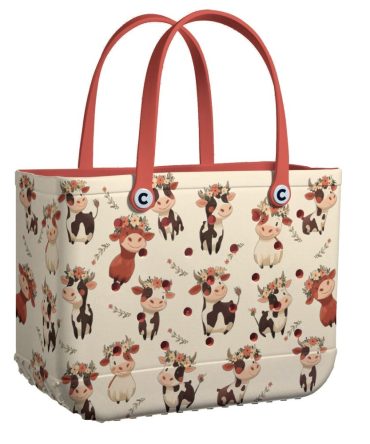 Charming Cow Print Tote Bag – Cute Farm Animal Design, Durable & Spacious For Everyday Use