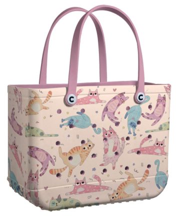 Bucket Tote Bag, Limited Edition Bogg Bag, Beach Bag Sassy Cat