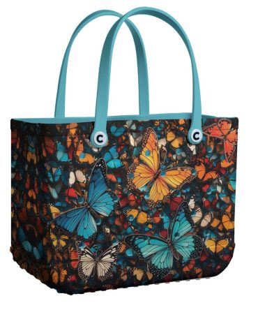 Bucket Tote Bag, Limited Edition Bogg Bag, Beach Bag Chaotic Wings