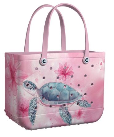 Pink Sea Turtle Tote Bag – Eco-Friendly, Stylish & Durable For Beach Or Shopping