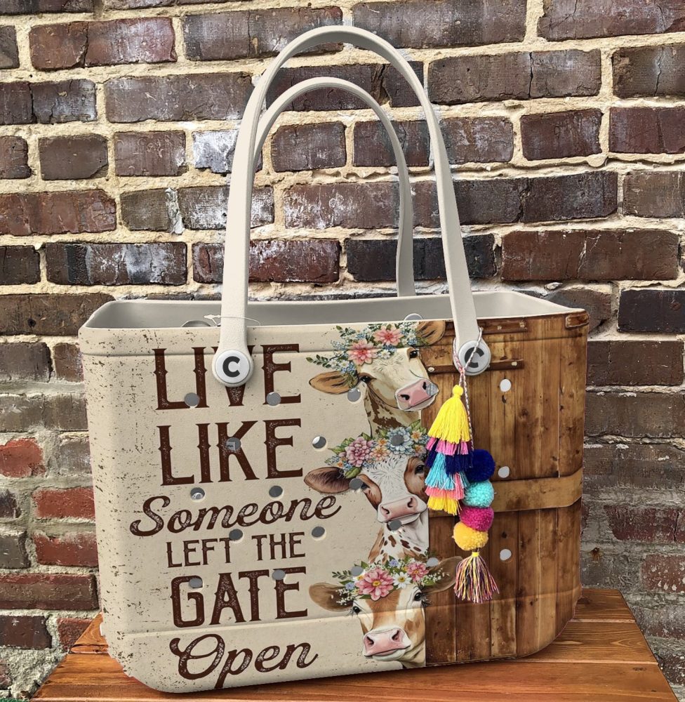 Bucket Tote Bag, Limited Edition Bogg Bag, Beach Bag Run Wild Farm - Image 5