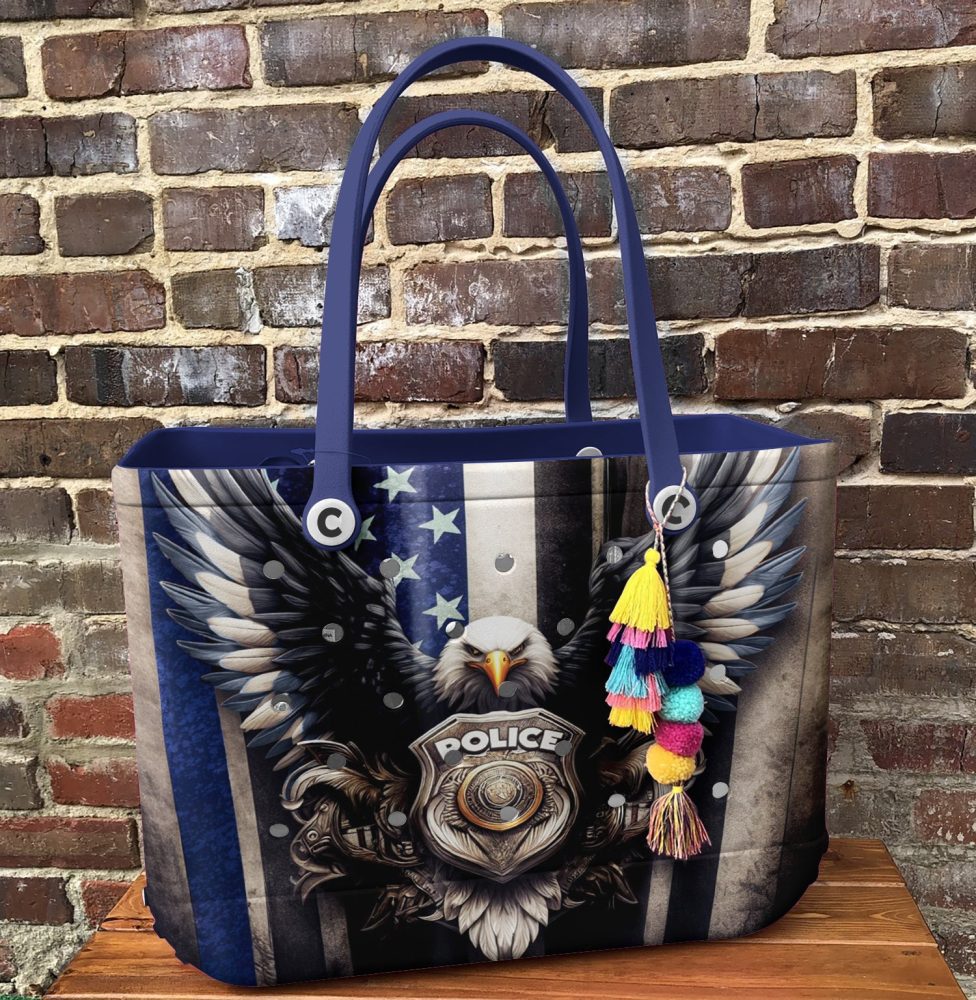 Bucket Tote Bag, Limited Edition Bogg Bag, Beach Bag Law Enforcement - Image 3