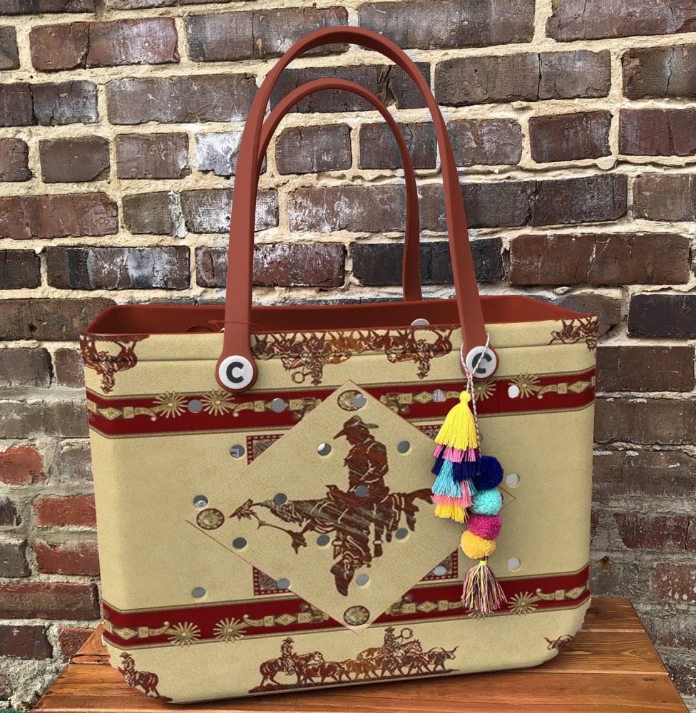 Stylish Cowboy Print Tote Bag - Durable & Spacious For Everyday Use - Image 3