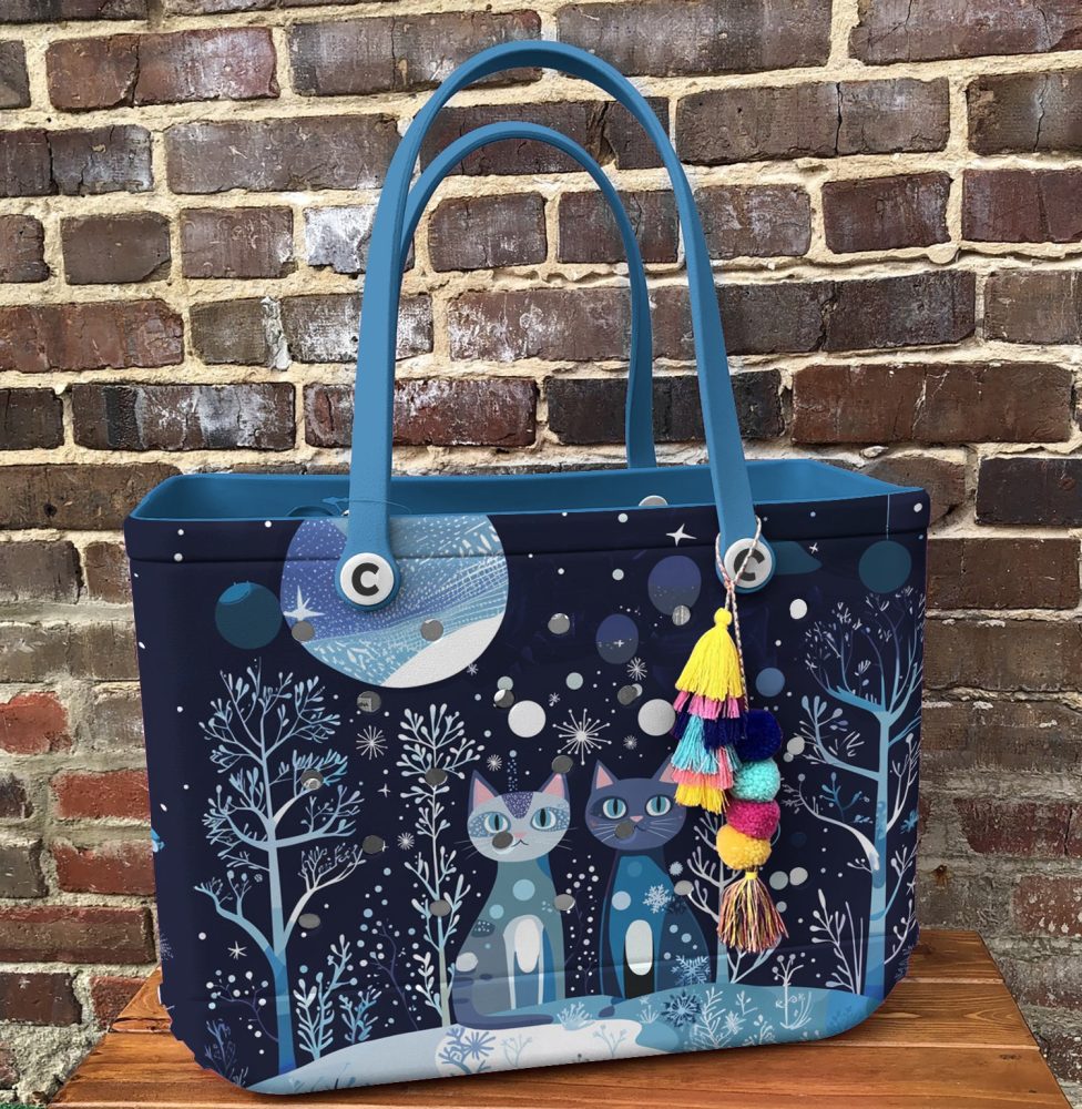 Bucket Tote Bag, Limited Edition Bogg Bag, Beach Bag Starry Companions - Image 4