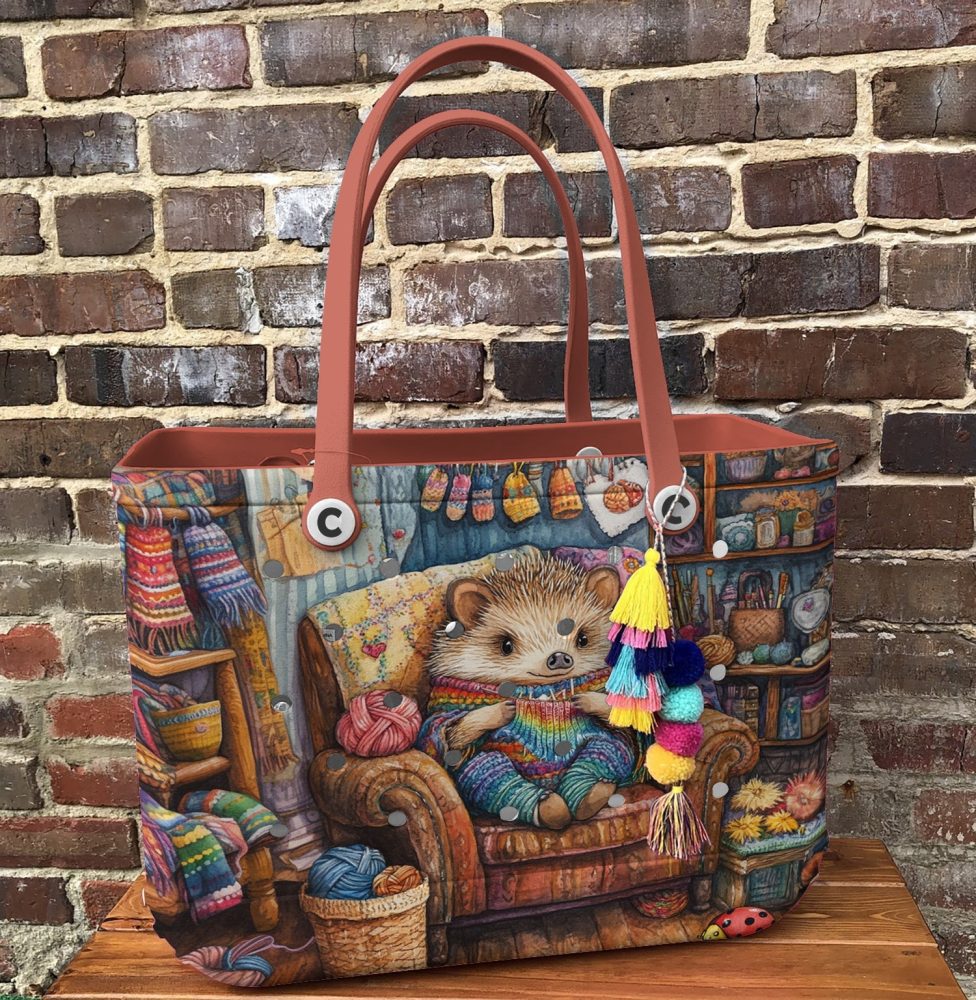 Bucket Tote Bag, Limited Edition Bogg Bag, Beach Bag Hedgeknit - Image 5
