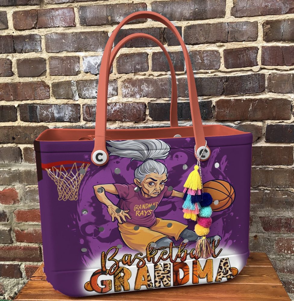 Bucket Tote Bag, Limited Edition Bogg Bag, Beach Bag Hoop Granny - Image 5