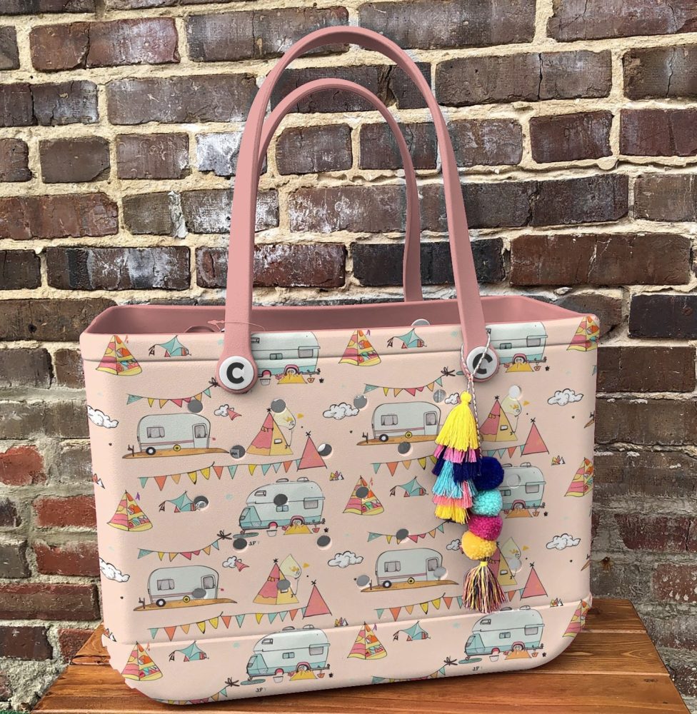 Bucket Tote Bag, Limited Edition Bogg Bag, Beach Bag Wanderlust Camp - Image 5