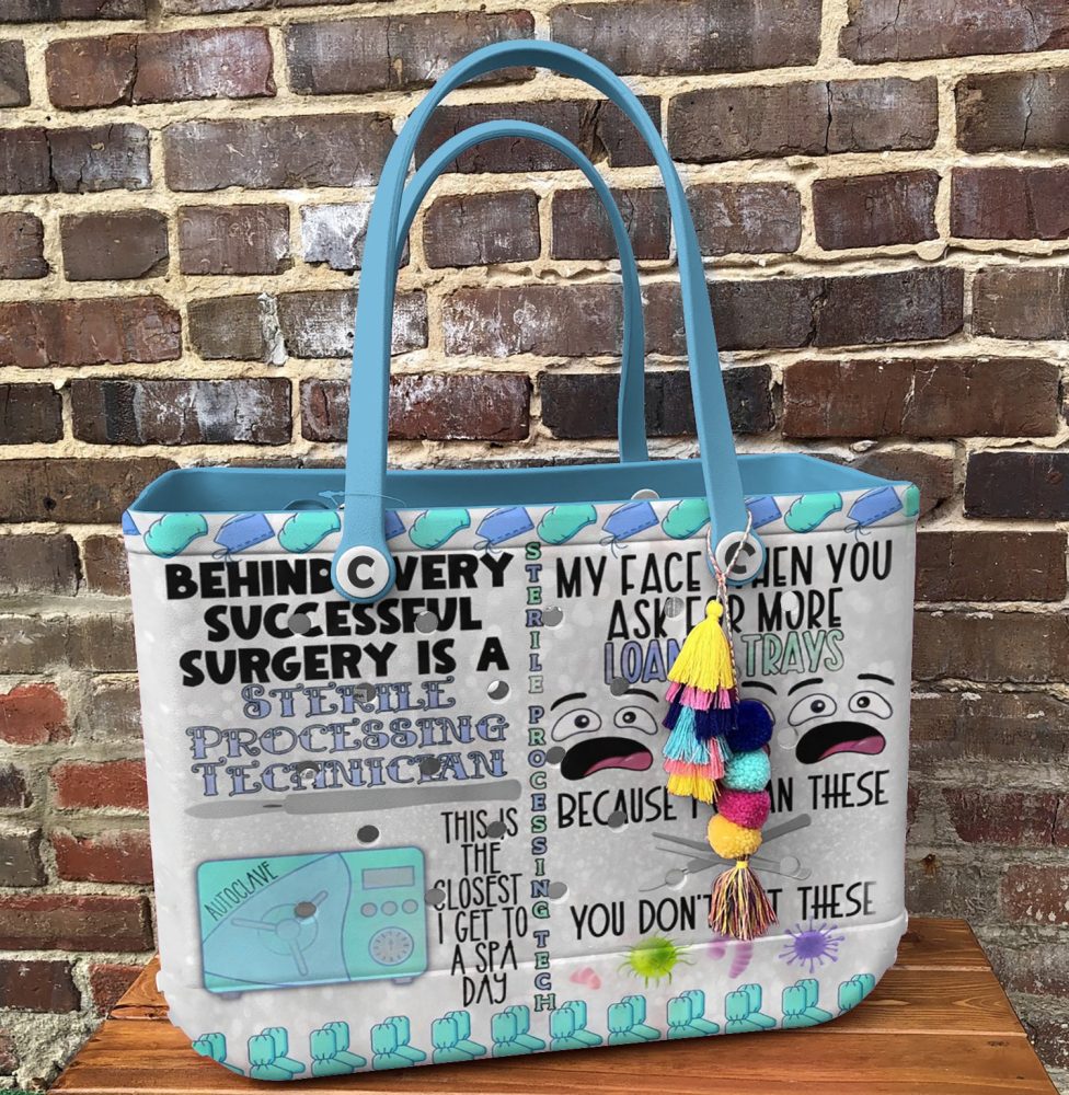 Bucket Tote Bag, Limited Edition Bogg Bag, Beach Bag Sterile Processing Tech - Image 3