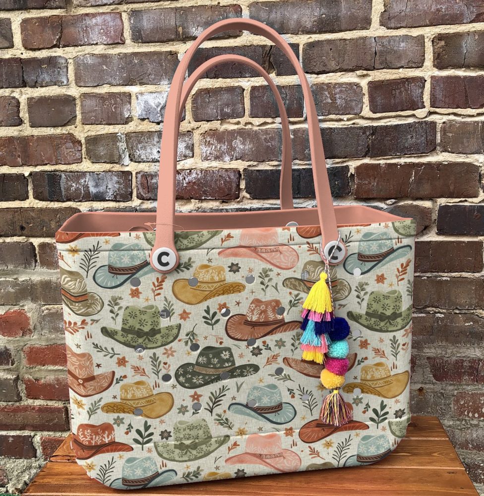 Bucket Tote Bag, Limited Edition Bogg Bag, Beach Bag Western Whimsy - Image 5