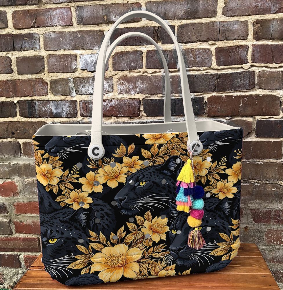 Stylish Leopard & Floral Tote Bag - Chic Large Capacity Designer Handbag For Everyday Use - Image 5