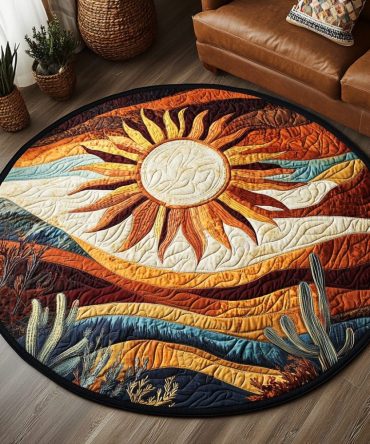 Painted Desert Quilted Round Mat