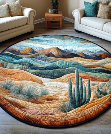 Painted Sands Quilted Round Mat