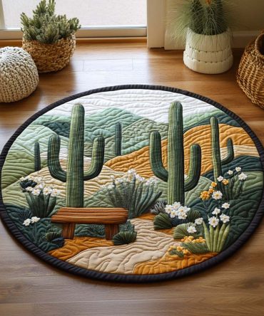 Painted Sky Quilted Round Mat