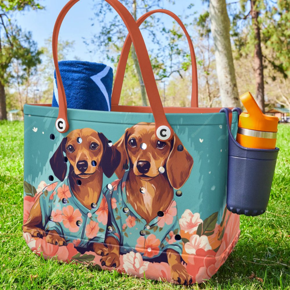 Bucket Tote Bag, Limited Edition Bogg Bag, Beach Bag Pajama Paws - Image 3