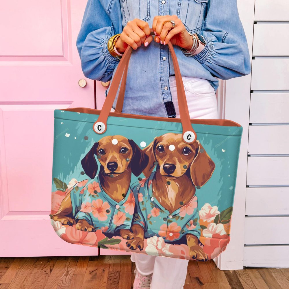 Bucket Tote Bag, Limited Edition Bogg Bag, Beach Bag Pajama Paws - Image 5