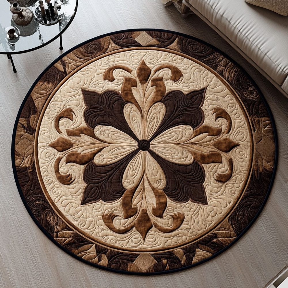 Parisian Grace Quilted Round Mat