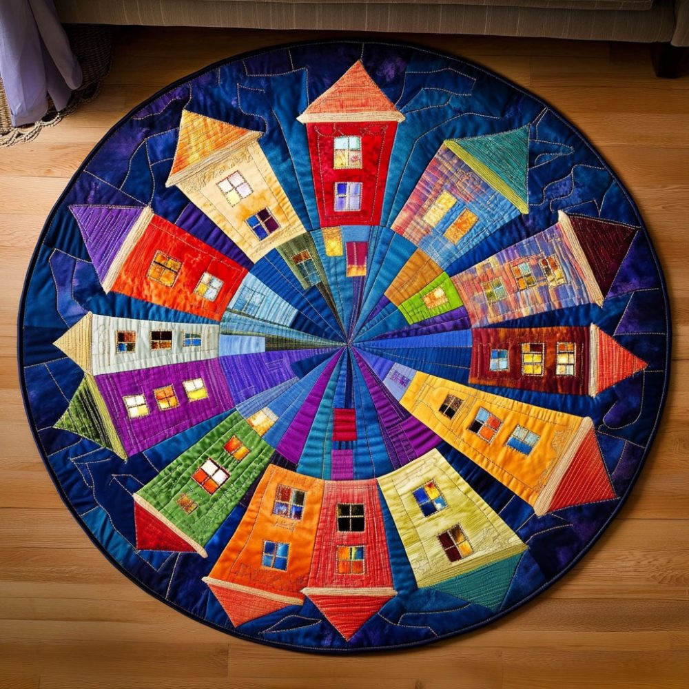 Pastel Morning Quilted Round Mat