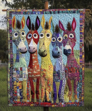 Patchwork Ponies Quilted Blanket