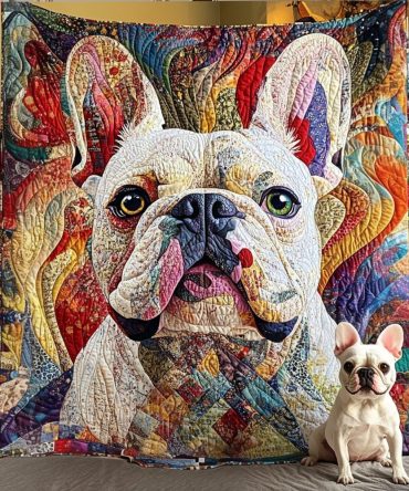 Patchwork Pup Perfection Quilted Blanket