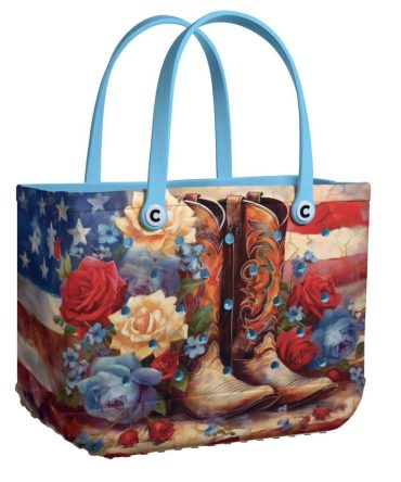 Bucket Tote Bag, Limited Edition Bogg Bag, Beach Bag Patriotic Stride