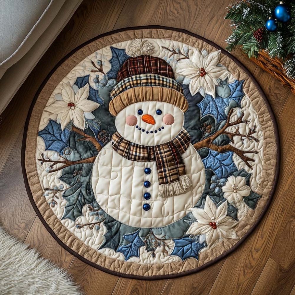 Peace Charm Quilted Round Mat