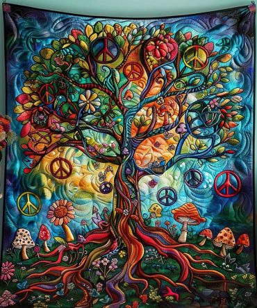Peace Of Life Quilted Blanket
