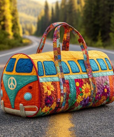 Peace Van Quilted Duffle Bag