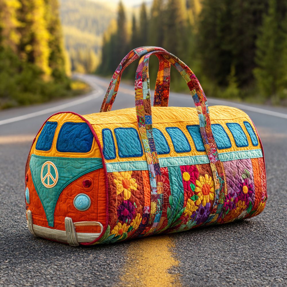 Peace Van Quilted Duffle Bag