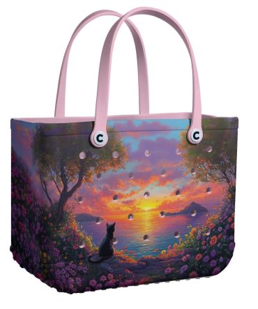 Bucket Tote Bag, Limited Edition Bogg Bag, Beach Bag Peaceful Pursuits