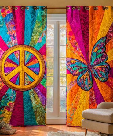Peaceful Flight Quilted Curtains