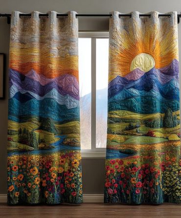 Peaceful Light Quilted Curtains