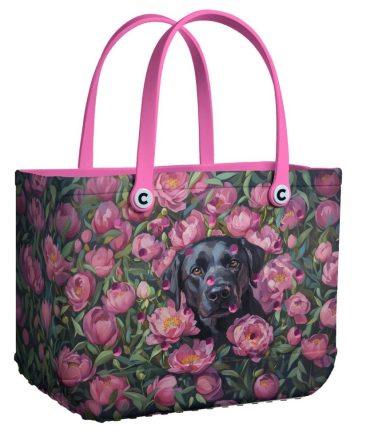 Chic Dog & Floral Tote Bag – Stylish, Durable, Perfect For Pet Lovers