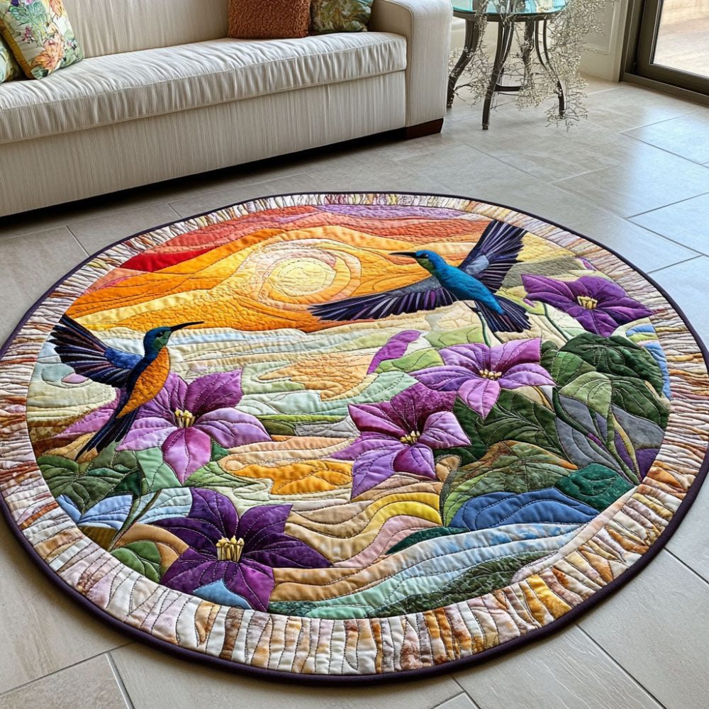 Petal Dance Quilted Round Mat