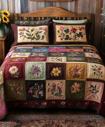 Petal Perfect 3-Piece Quilted Bedding Set