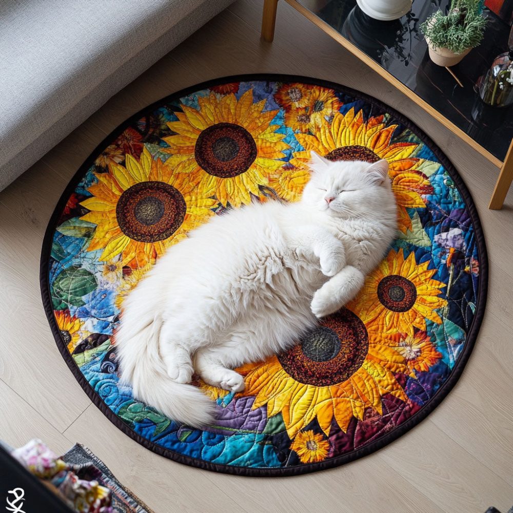 Petal Profusion Quilted Round Mat