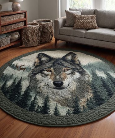 Pine Guardian Quilted Round Mat