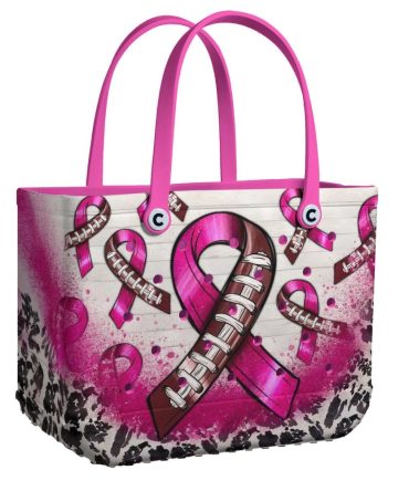 Stylish Pink Ribbon Tote Bag – Perfect For Breast Cancer Awareness Gifts & Everyday Use