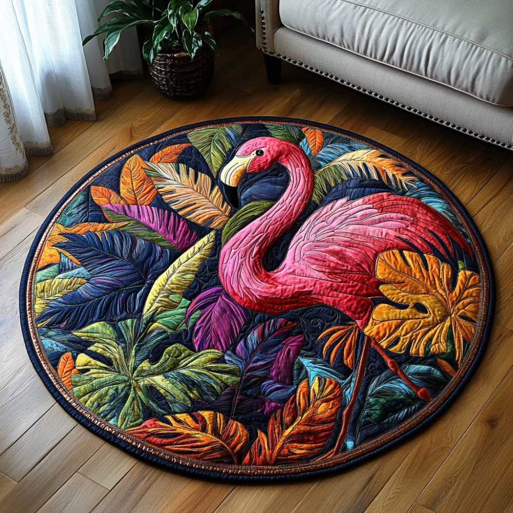 Pink Chillout Quilted Round Mat