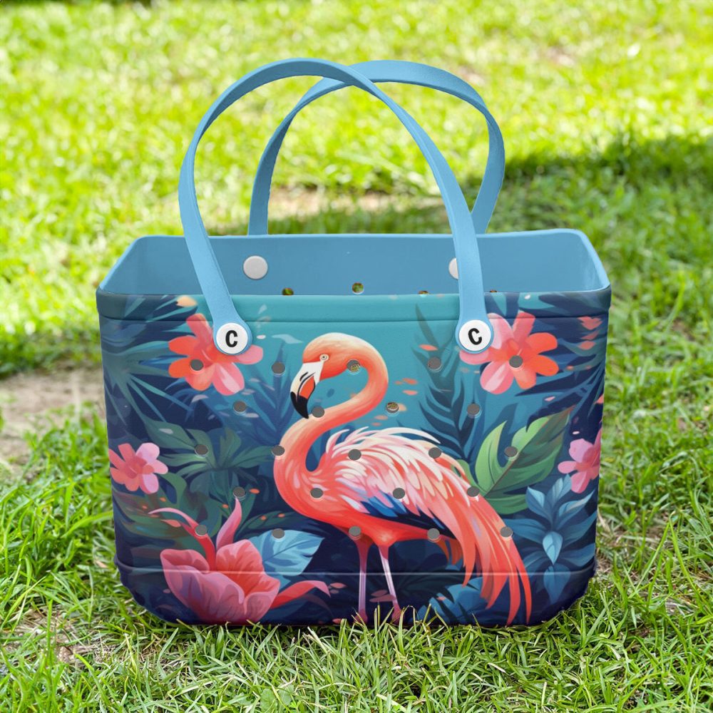 Bucket Tote Bag, Limited Edition Bogg Bag, Beach Bag Pink Oasis - Image 2