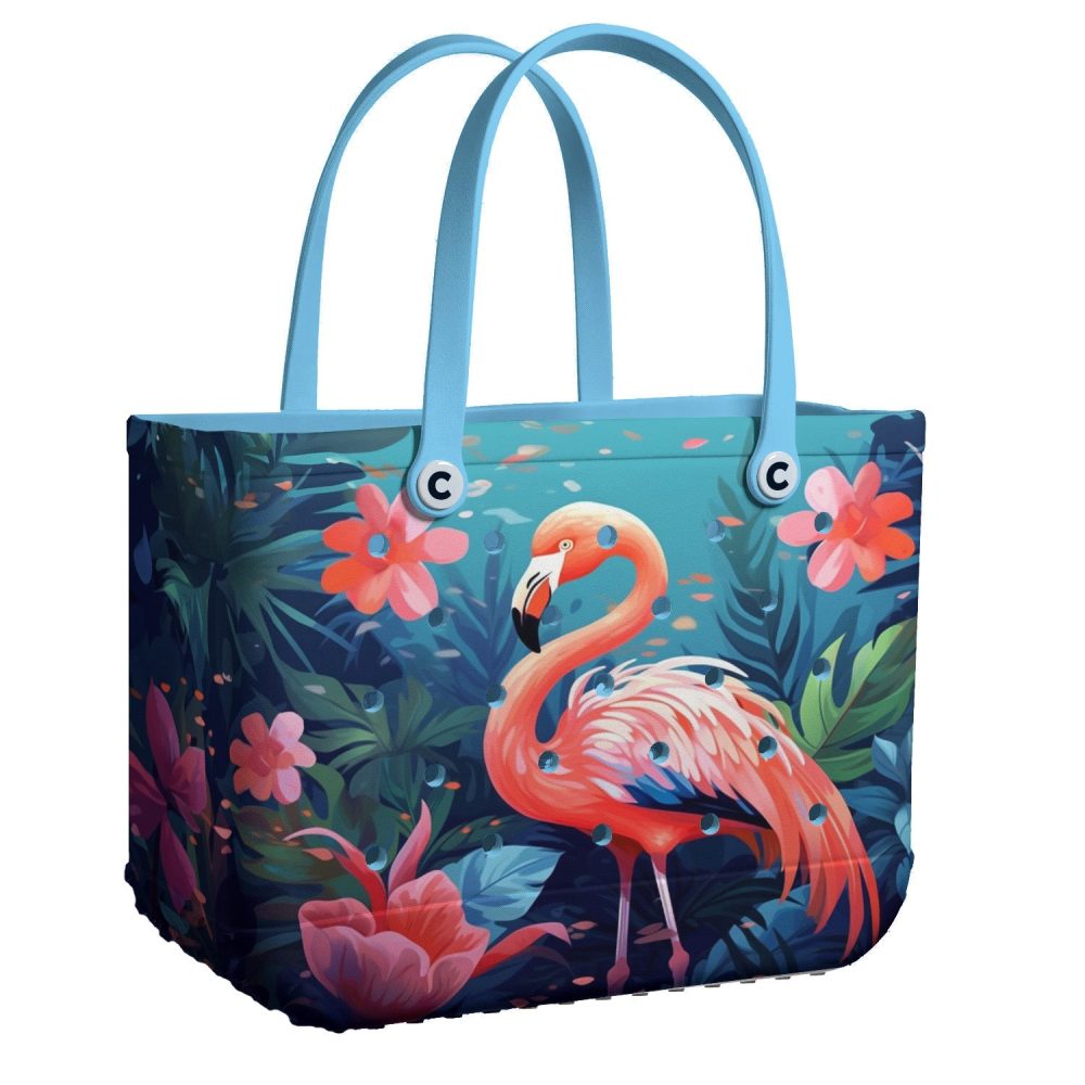 Bucket Tote Bag, Limited Edition Bogg Bag, Beach Bag Pink Oasis