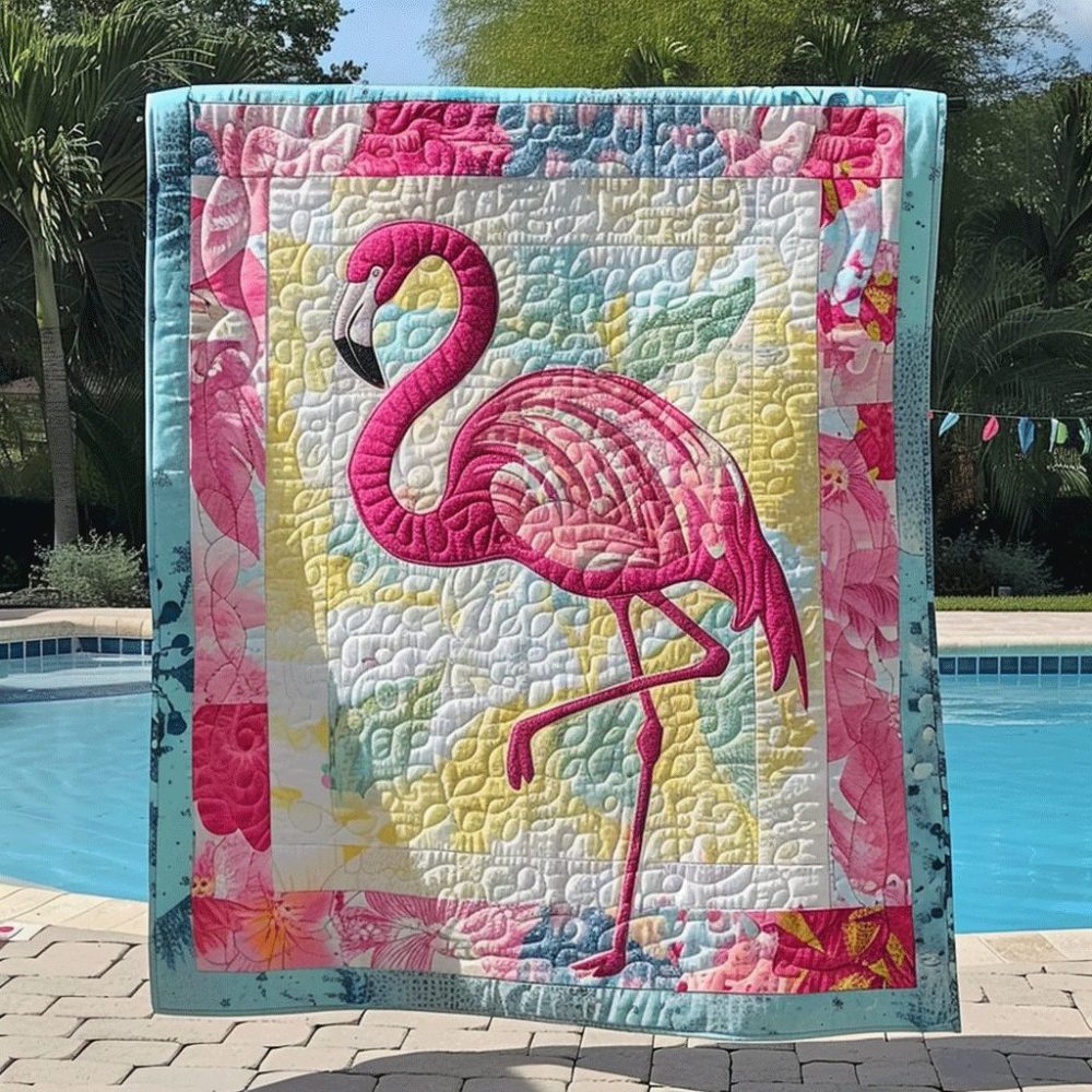 Pink Paradise Quilted Blanket