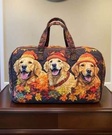 Playful Tail Quilted Duffle Bag