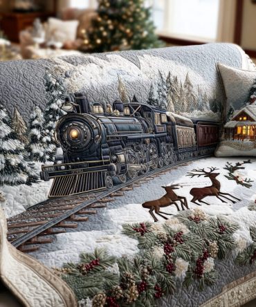 Polar Dream Rail Quilted Sofa Cover