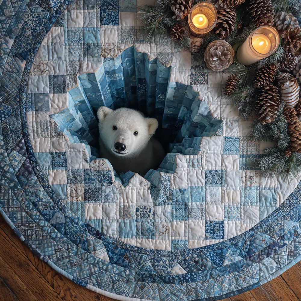 Polar Glow Quilted Round Mat