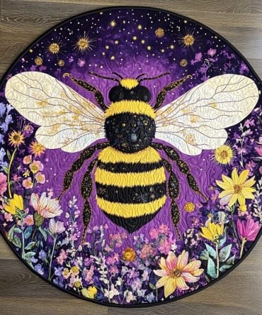 Pollen Dance Quilted Round Mat