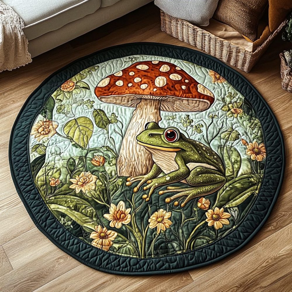 Pond Bloom Quilted Round Mat